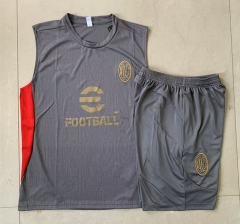 24-25 AC Milan Grey Thailand Soccer Vest Tracksuit-815