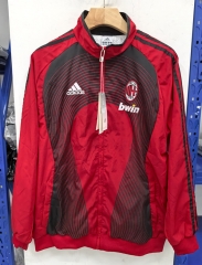 Retro Version Thick AC Milan Red&Black Embroidered Trench Coat-8268