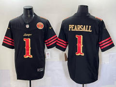 (Logo 8)San Francisco 49ers Black #1 NFL Jersey-0840