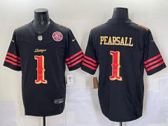 (Logo 5)San Francisco 49ers Black #1 NFL Jersey-0840