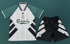 Retro Version 93-95 Liverpool White&Green Soccer Uniform-5074