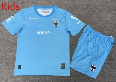 2025-2026 Monterrey Goalkeeper Blue Kids/Youth Soccer Uniform-912