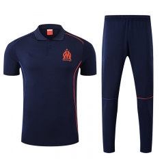 2025-2026 Olympique de Marseille Royal Blue  Thailand Polo Uniform-4627