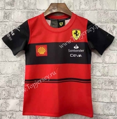 Ferrary Red Round Collar Kids/Youth Formula One Racing Suit
