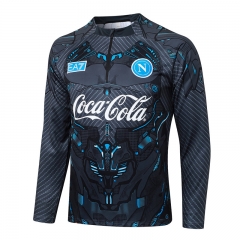 25-26 Napoli Ink Jet Dark Gray Thailand Soccer Tracksuit -815