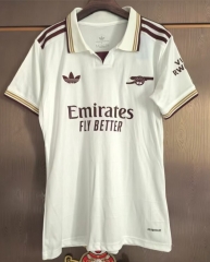 25-26 Arsenal 2nd Away White Women Soccer Jersey AAA