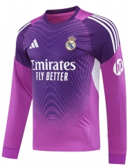 2025-2026 Real Madrid Goalkeeper Purple LS Thailand Soccer Jersey AAA-418