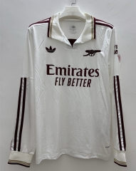(S-4XL) 25-26 Arsenal 2nd Away White LS Thailand Soccer Jersey AAA9268