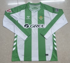 (S-4XL) 25-26 Real Betis White&Green LS Thailand Soccer Jersey AAA-7902