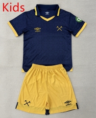 2025-2026 West Ham United 2nd Away Black Kids/Youth Soccer Uniform-AY