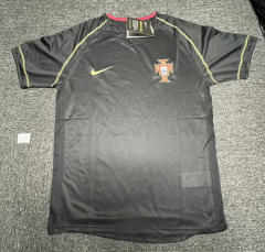 Retro Version 2006 Portugal Away Black Thailand Soccer Jersey AAA-5404