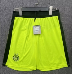 25-26 Borussia Dortmund Away Fluorescent Green Thailand Soccer Shorts-718