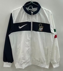 Retro Version 1996 Italy White Embroidered Waterproof Coat-0255