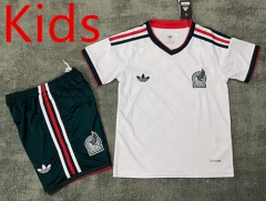 25-26 Mexico Away White Kids/Youth Soccer Uniform-7209