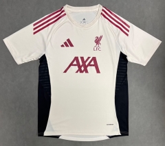 (S-4XL) 25-26 Liverpool White Thailand Training Soccer Jersey AAA-4728