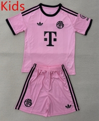 25-26 Bayern München Goalkeeper Pink Kids/Youth Soccer Uniform-AY