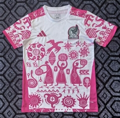 25-26 Special Version Mexico White&Pink Thailand Soccer Jersey AAA-7209