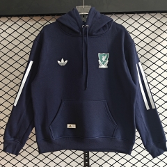 (S-3XL) Player Version 25-26 Liverpool Away Royal Blue Thailand Soccer Tracksuit Top With Hat-CS