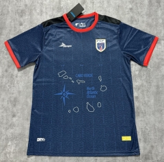 (S-4XL) 25-26 Cape Verde Home Royal Blue Thailand Soccer Jersey AAA-4506