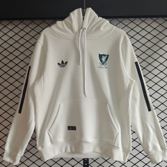 (S-3XL) Player Version 25-26 Liverpool Away White Thailand Soccer Tracksuit Top With Hat-CS