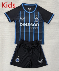 25-26 Club Brugge Home Black&Blue Kids/Youth Soccer Uniform-AY