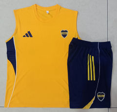 25-26 Boca Juniors Yellow Thailand Soccer Vest Tracksuit-815