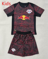 2025-26 RB Leipzig 2nd Away Dark Red Youth/Kids Soccer Uniform-AY