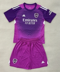 2025-2026 Arsenal Goalkeeper Purple Soccer Uniform-AY