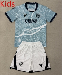 25-26 FC Nantes Away Blue&Gray Kids/Youth Soccer Uniform-AY