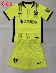 25-26 Portsmouth 2nd Away Yellow Kids/Youth Soccer Uniform-AY