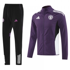25-26 Manchester United Purple Thailand Soccer Coat Uniform-LH