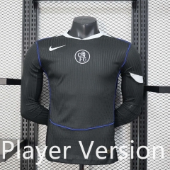 Player Version 25-26 Chelsea 2nd Away Black LS Thailand Soccer Jersey AAA-888