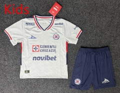 25-26 Cruz Azul Away White Kid/Youth Soccer Uniform-GB