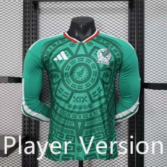 Player Version 26-27 Mexico Home Green LS Thailand Soccer Jersey AAA-888