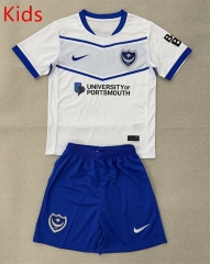 25-26 Portsmouth Away White Kids/Youth Soccer Uniform-AY