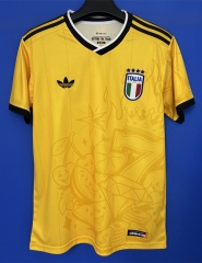 25-26 Game Version Italy Yellow Thailand Soccer Jersey AAA-6486