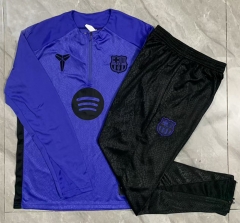 25-26 Steel Version Barcelona Purple Thailand Soccer Tracksuit -815