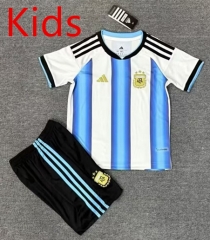 25-26  Argentina Home Blue&White Kids/Youth Soccer Uniform-2483