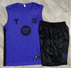 25-26 Steel Version Barcelona Purple Thailand Soccer Tracksuit Vest-815