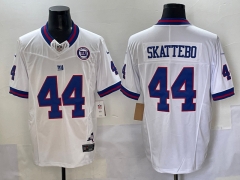 (Logo 2) Retro Version New York Giants 3 Generations White #44 NFL Jersey-0840