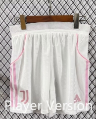 Player Version 25-26 Juventus Away White Thailand Soccer Shorts-4285