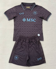 2025-2026 Napoli 2nd Away DarkGray Soccer Uniform-AY