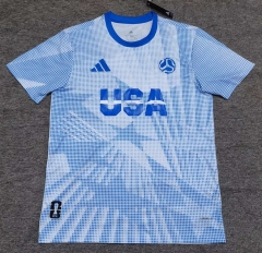 (S-4XL) 25-26 Special Version USA Blue Thailand Soccer Jersey AAA-7209