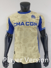 Player Version 25-26 Olympique de Marseille 3nd Away Beige Thailand Training Soccer Jersey -0871