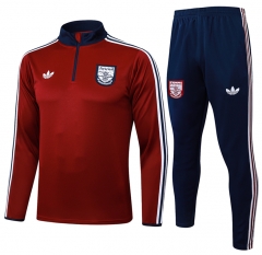 2025-2026 Arsenal Dark Red Thailand Soccer Tracksuit-815