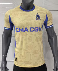 25-26 Olympique de Marseille 3rd Away Yellow Thailand Soccer Jersey AAA-416