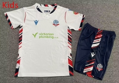 25-26 Bolton Wanderers Football Club Home White Kid/Youth Soccer Uniform-7809