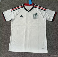 (S-4XL) 25-26 Mexico Away White Thailand Soccer Jersey AAA