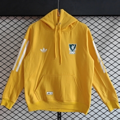 (S-3XL) Player Version 25-26 Liverpool Away Yellow Thailand Soccer Tracksuit Top With Hat-CS