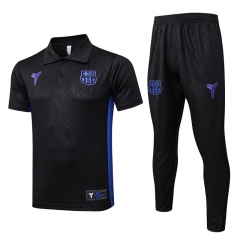 25-26 Steel Version Barcelona Black Thailand Polo Uniform-815